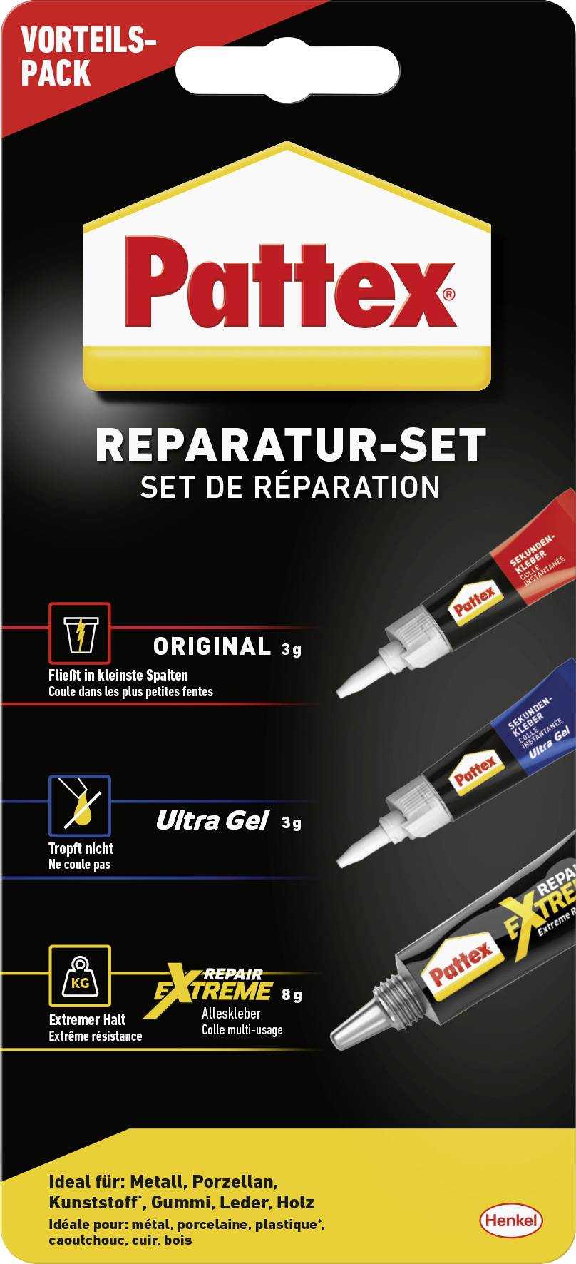 Pattex Reparatur Set 14g DE Klebeset PP3KH 1 Set