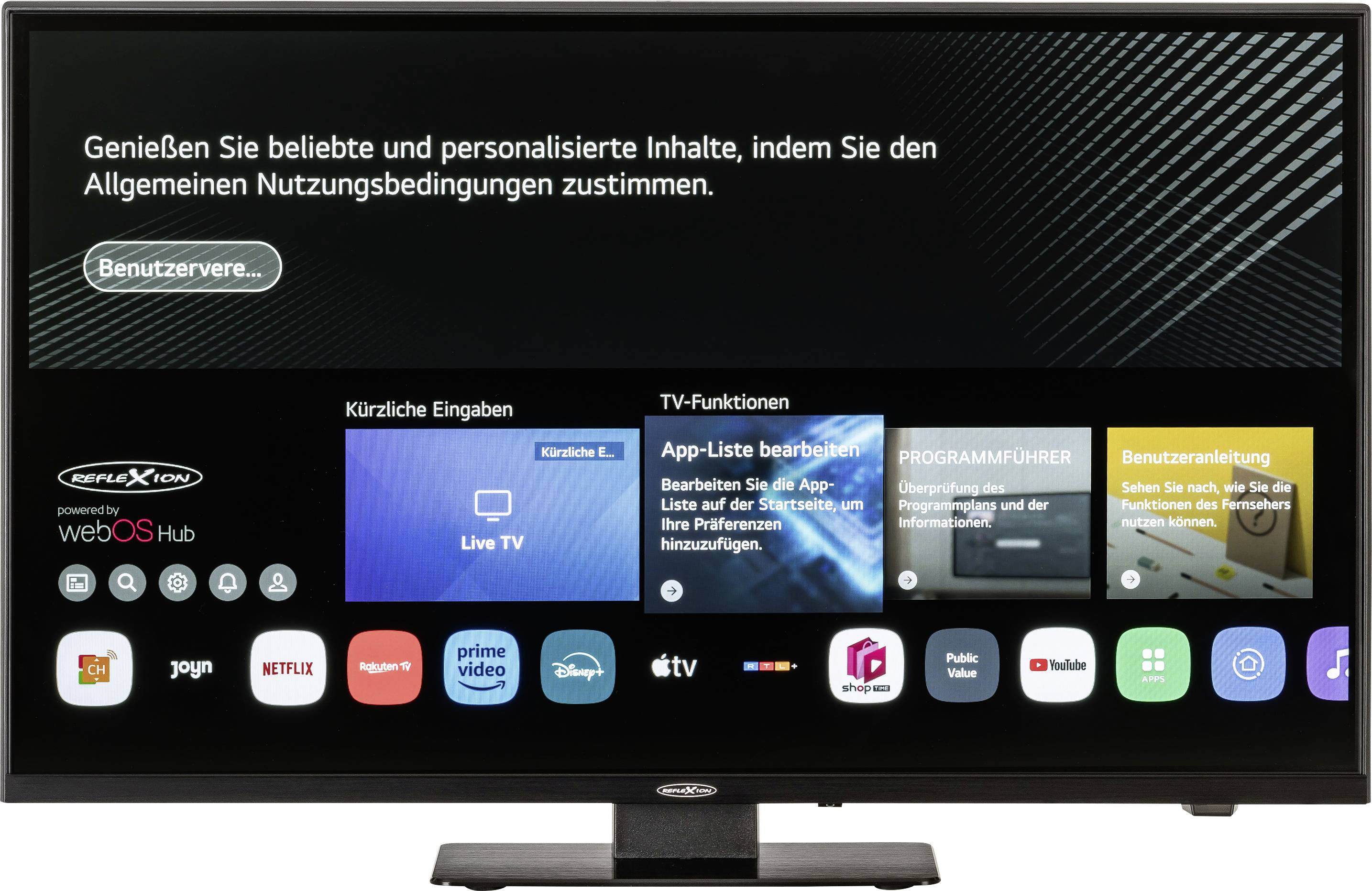 Reflexion LDDX24iBT_B LCD-TV 60 cm 24 Zoll EEK E (A - G) DVB-T2, DVB-C, DVB-S2, Full HD, Smart TV