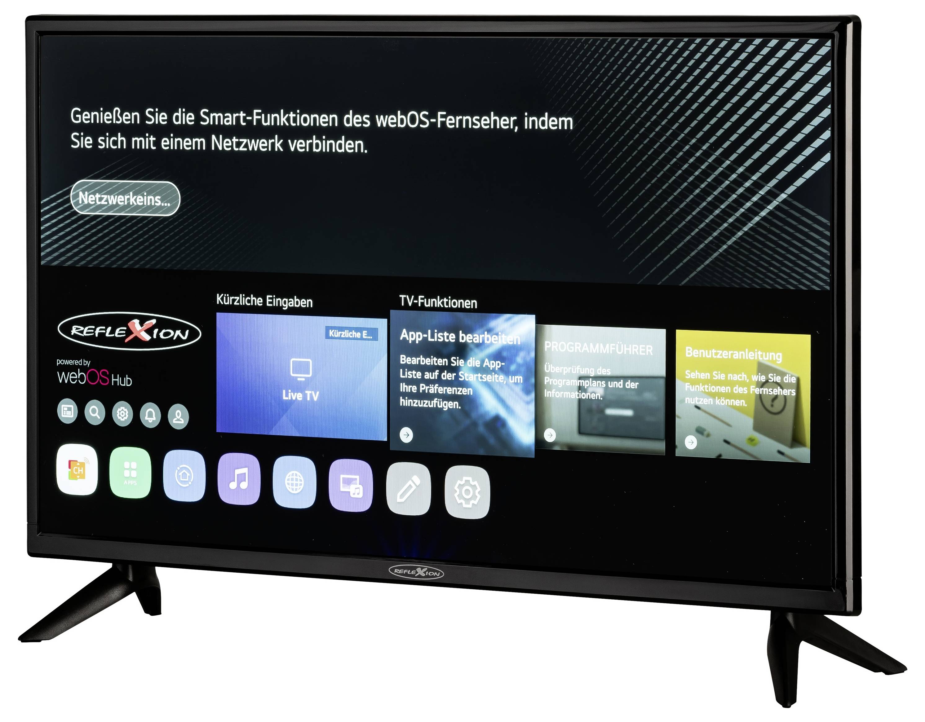 Reflexion LED24iBT LED-TV 60 cm 24 Zoll EEK E (A - G) DVB-T2, DVB-C, DVB-S2, Full HD, Smart TV, WLA