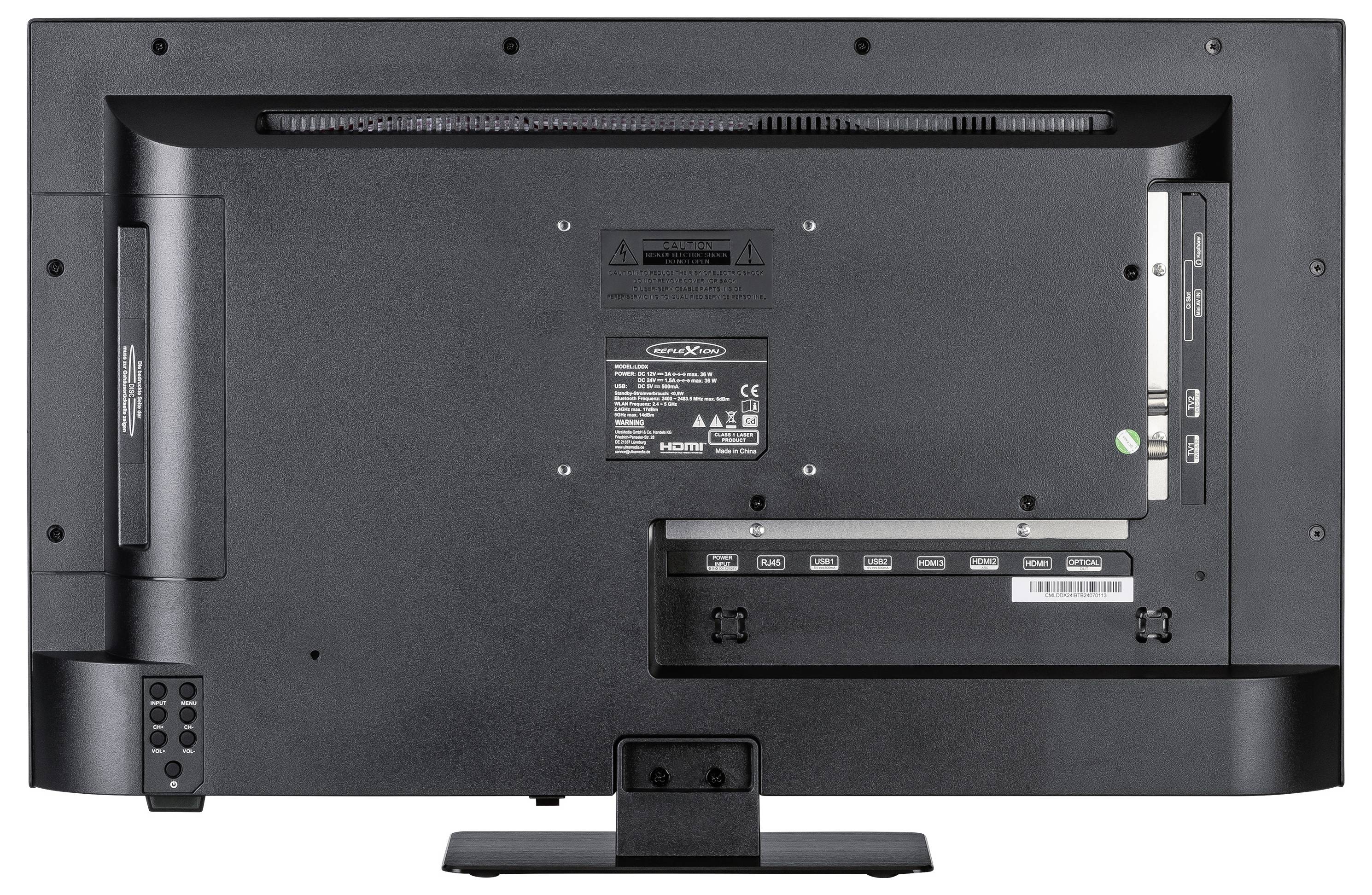 Reflexion LDDX22iBT_B LCD-TV 55cm 22 Zoll EEK E (A - G) DVB-T2, DVB-C, DVB-S2, Full HD, Smart TV, WLAN, DVD-Player, CI+ Schwarz