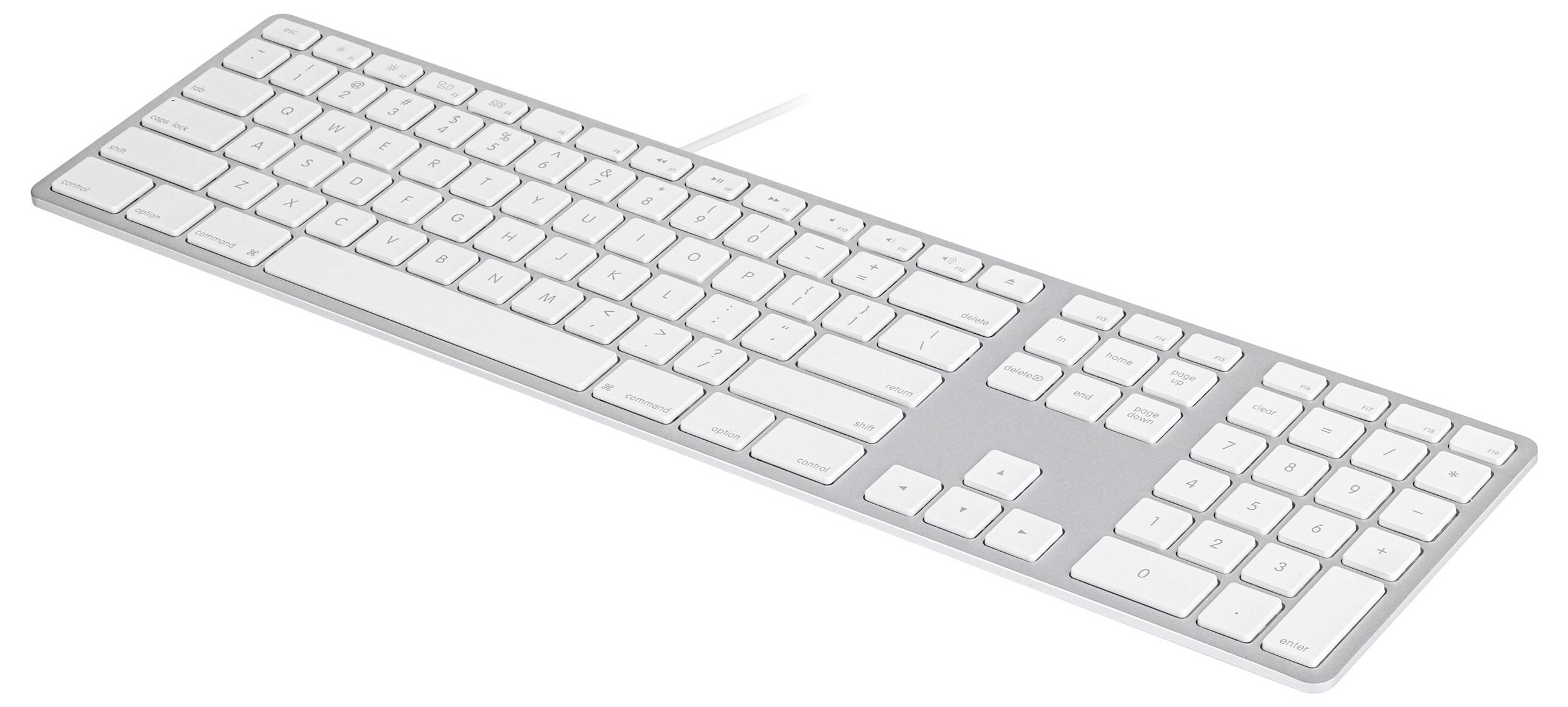 Matias FK318S-EN Wired Aluminium Keyboard for Mac USB Tastatur US-Englisch, QWERTY, Mac Silber