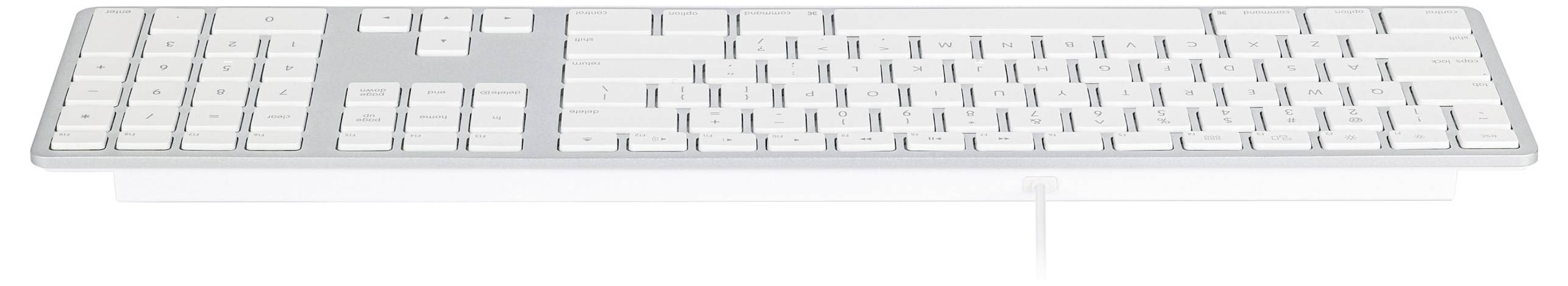 Matias FK318S-EN Wired Aluminium Keyboard for Mac USB Tastatur US-Englisch, QWERTY, Mac Silber