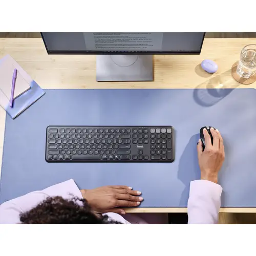 Trust Vaiya Bluetooth® Tastatur Deutsch, QWERTZ Schwarz Wiederaufladbar Trust Vaiya Bluetooth® Tastatur Deutsch, QWERTZ Schwarz Wiederaufladbar