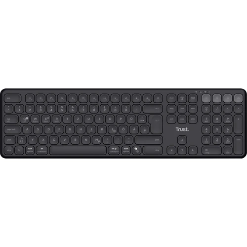 Trust Vaiya Bluetooth® Tastatur Deutsch, QWERTZ Schwarz Wiederaufladbar Trust Vaiya Bluetooth® Tastatur Deutsch, QWERTZ Schwarz Wiederaufladbar