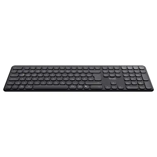 Trust Vaiya Bluetooth® Tastatur Deutsch, QWERTZ Schwarz Wiederaufladbar Trust Vaiya Bluetooth® Tastatur Deutsch, QWERTZ Schwarz Wiederaufladbar