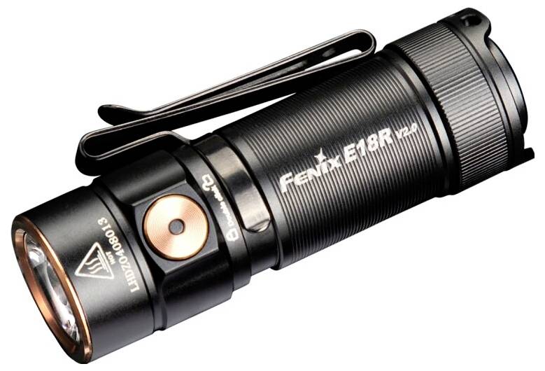 Fenix Light E18R V2.0 LED Taschenlampe Li-Ionen Akkus oder batteriebetrieben 1200lm 56g