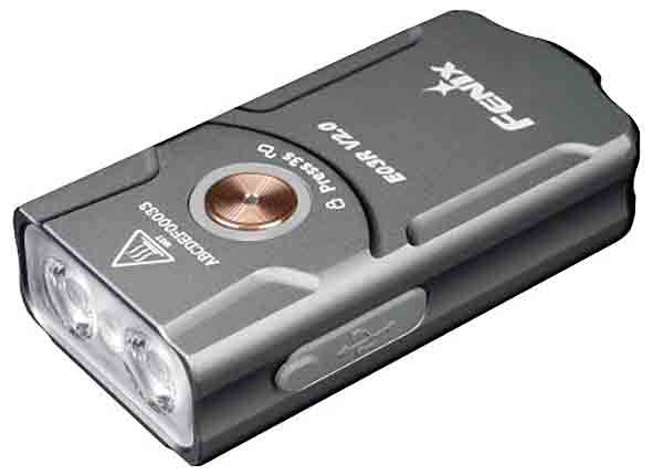 Fenix Light E03R V2.0 FEE03RV2-Grau LED Taschenlampe akkubetrieben 500lm 30g