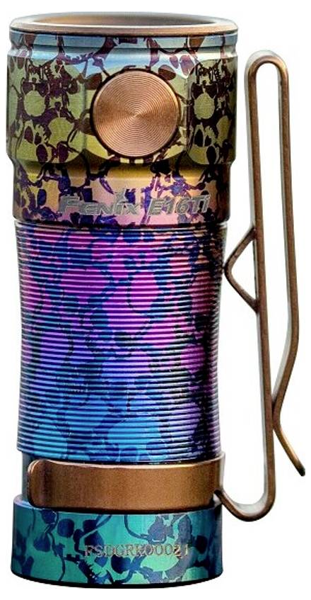 Fenix Light E16 Ti Titan LED Taschenlampe Li-Ionen Akkus oder batteriebetrieben 650lm 25g