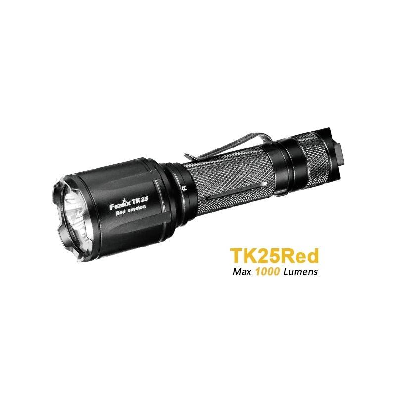 Fenix Light TK25Red LED Taschenlampe Li-Ionen Akkus oder batteriebetrieben 1000lm 156.5g
