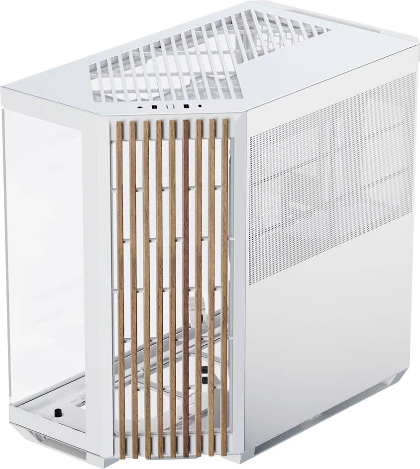 APNX V1-W-WT-V1 Midi-Tower Gehäuse Weiß, Holz