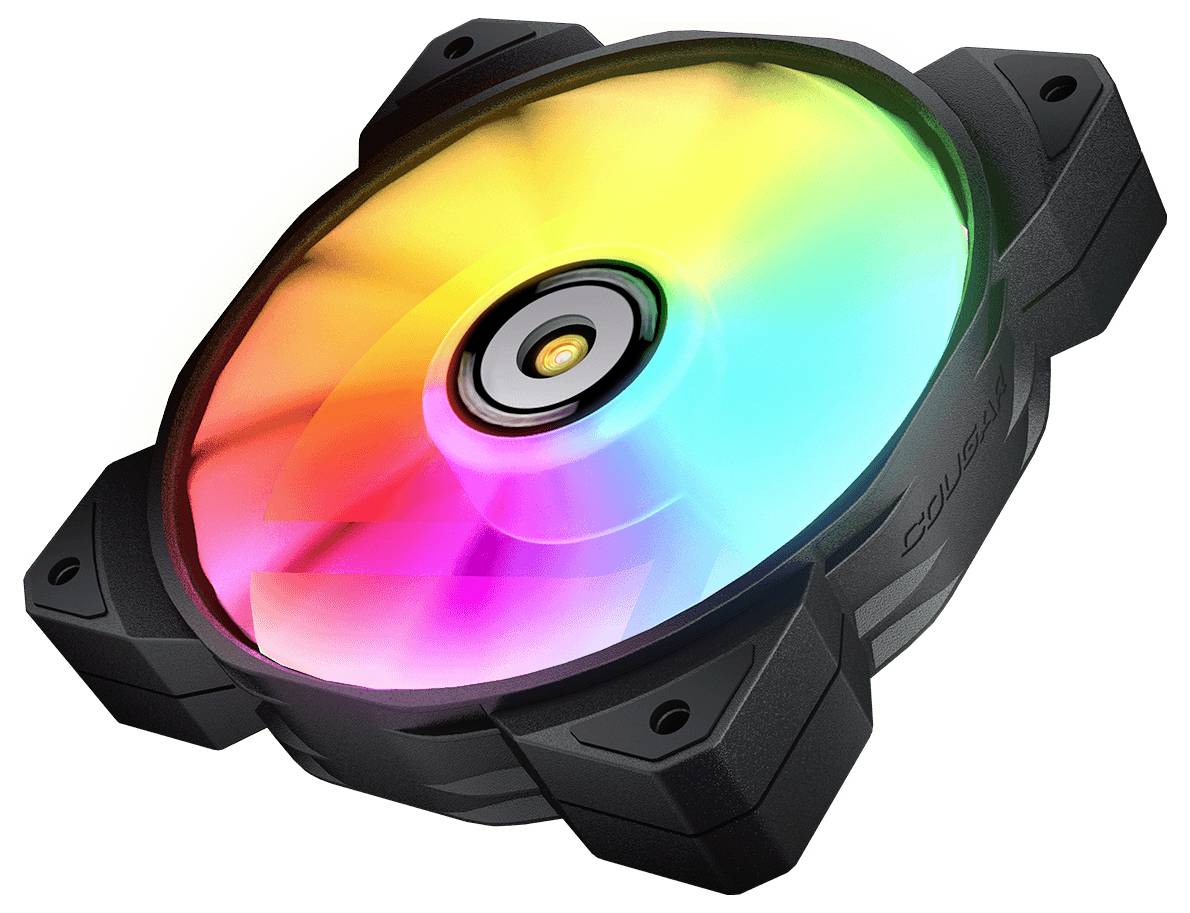 Cougar CGR-CF-MHP12HB3-RGB PC-Gehäuse-Lüfter Schwarz, Weiß (B x H x T) 120 x 28 x 120mm