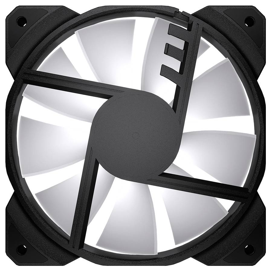 Cougar CGR-CF-MHP12HB3-RGB PC-Gehäuse-Lüfter Schwarz, Weiß (B x H x T) 120 x 28 x 120mm