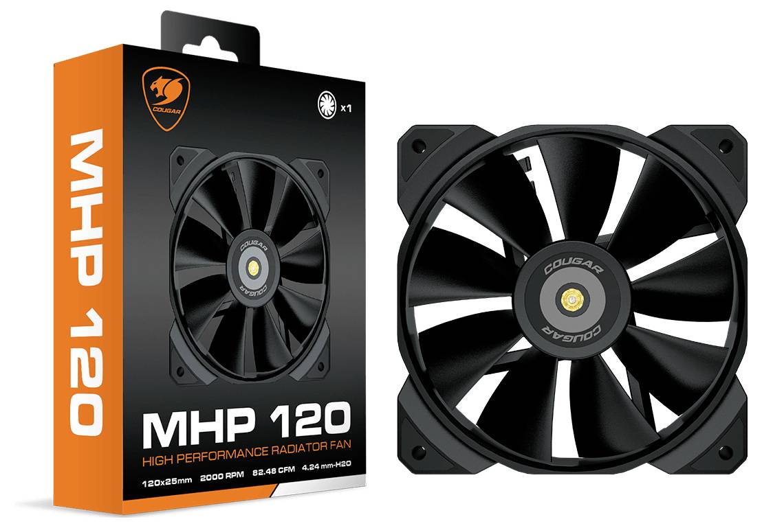 Cougar CGR-CF-MHP12HB PC-Gehäuse-Lüfter Schwarz (B x H x T) 120 x 25 x 120mm
