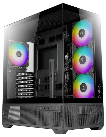 AZZA Tiara 501B Midi-Tower PC-Gehäuse Schwarz