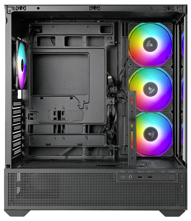 AZZA Tiara 501B Midi-Tower PC-Gehäuse Schwarz