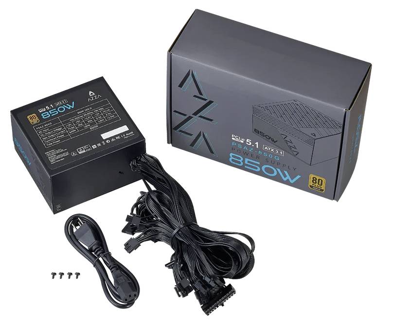 AZZA PSAZ-850G(ATX 3.1) PC Netzteil ATX 80PLUS® Gold
