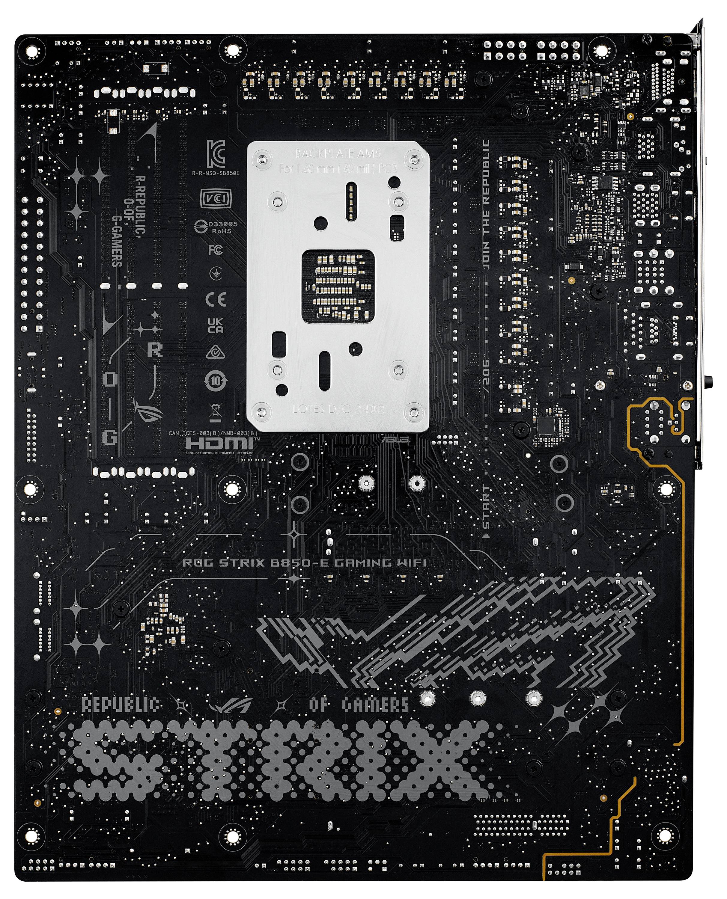 Asus ROG STRIX B850-E Mainboard Formfaktor (Details) ATX Mainboard-Chipsatz AMD® B850