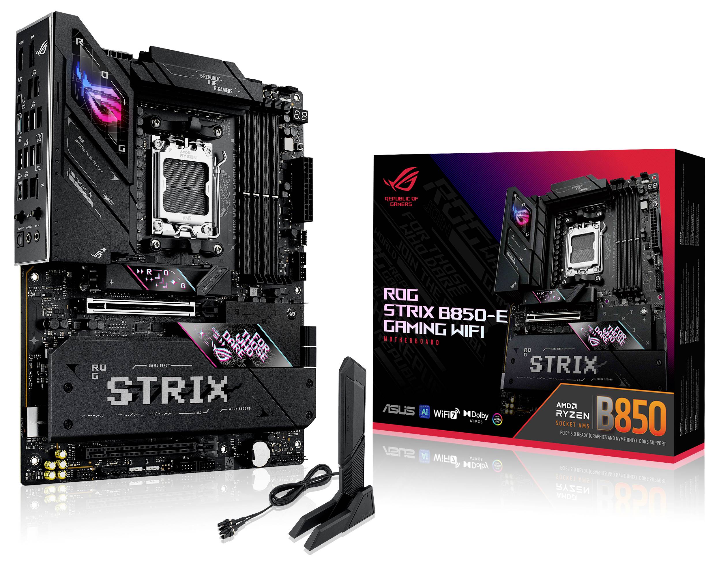 Asus ROG STRIX B850-E Mainboard Formfaktor (Details) ATX Mainboard-Chipsatz AMD® B850