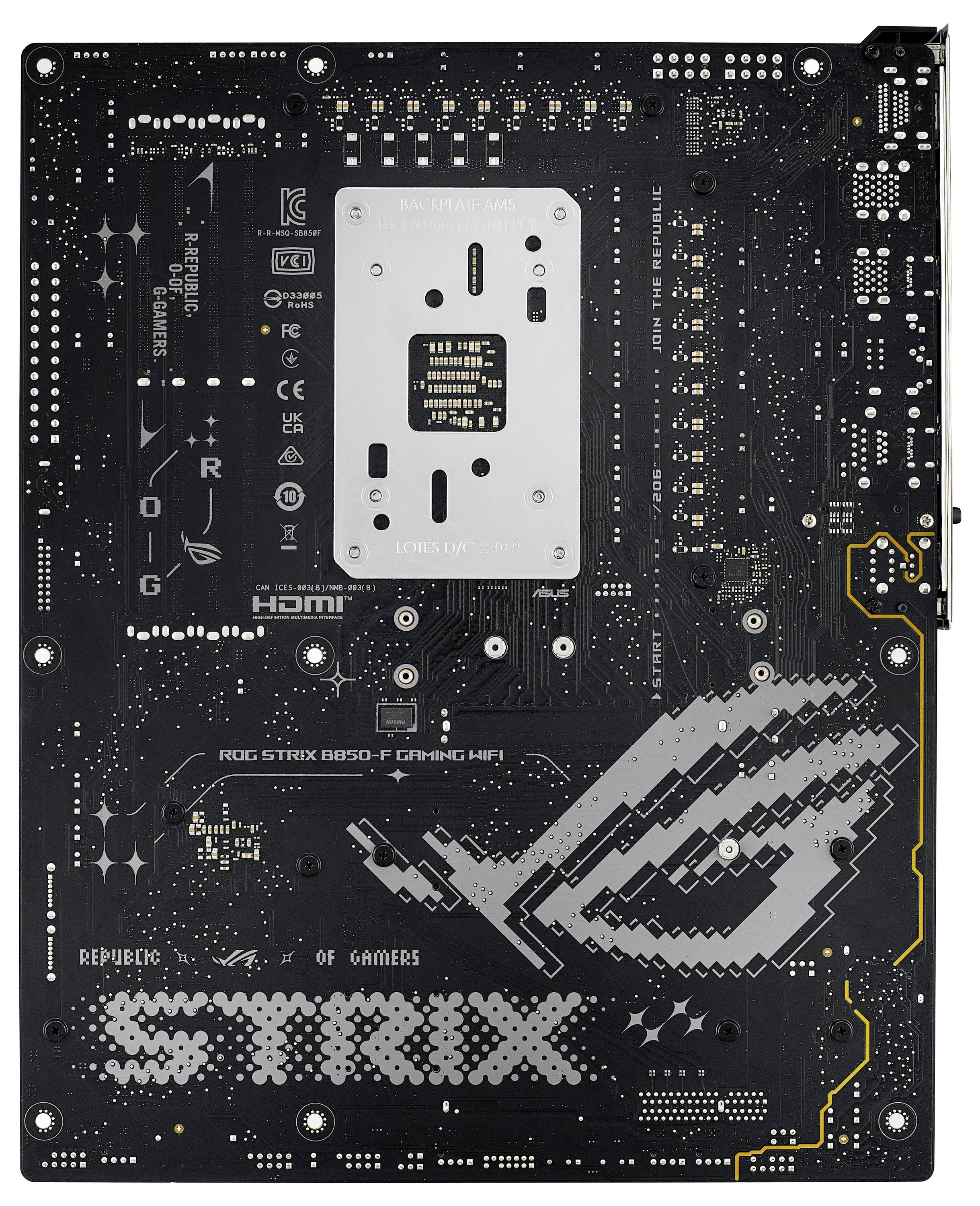 Asus ROG STRIX B850-F Mainboard Formfaktor (Details) ATX Mainboard-Chipsatz AMD® B850
