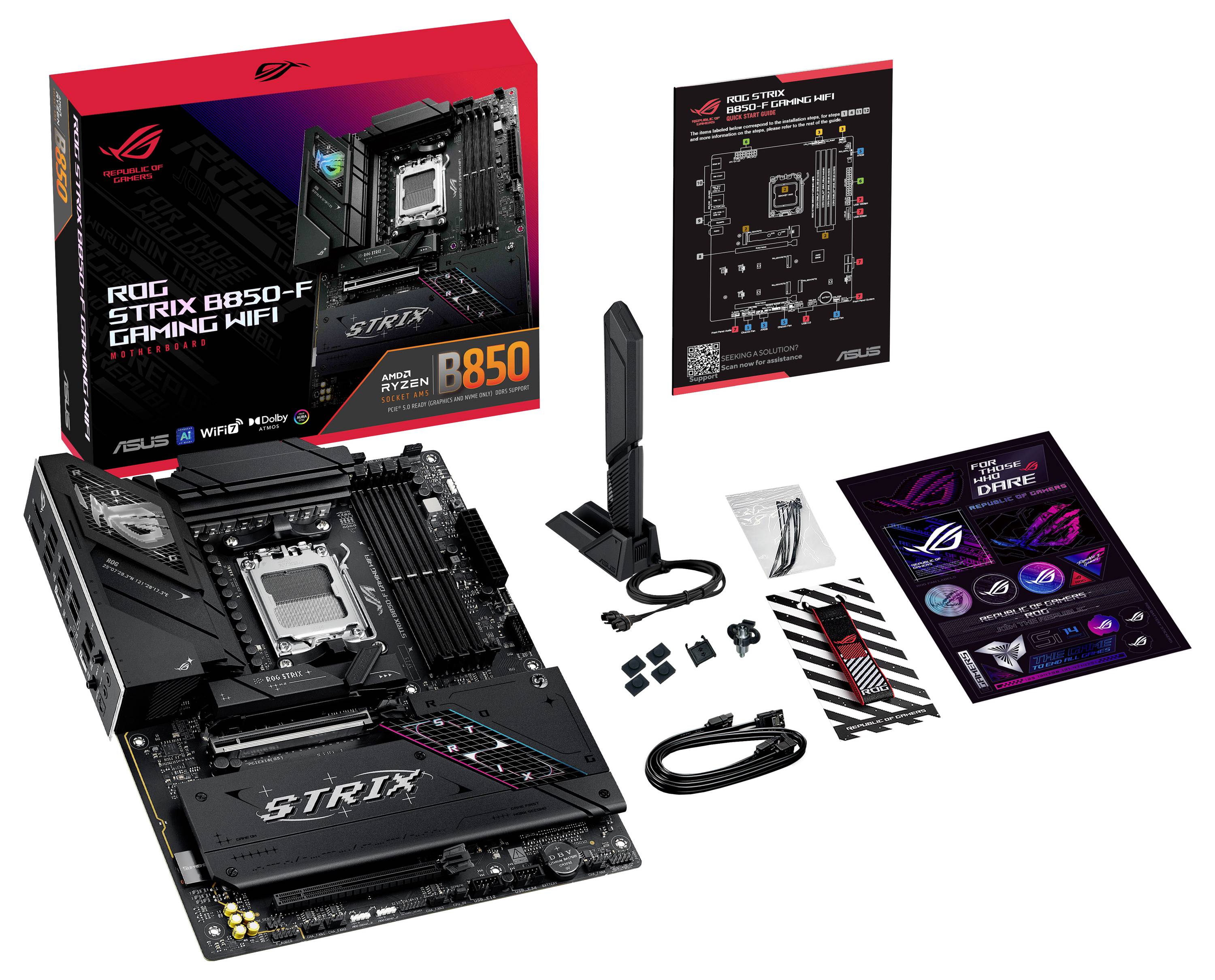 Asus ROG STRIX B850-F Mainboard Formfaktor (Details) ATX Mainboard-Chipsatz AMD® B850