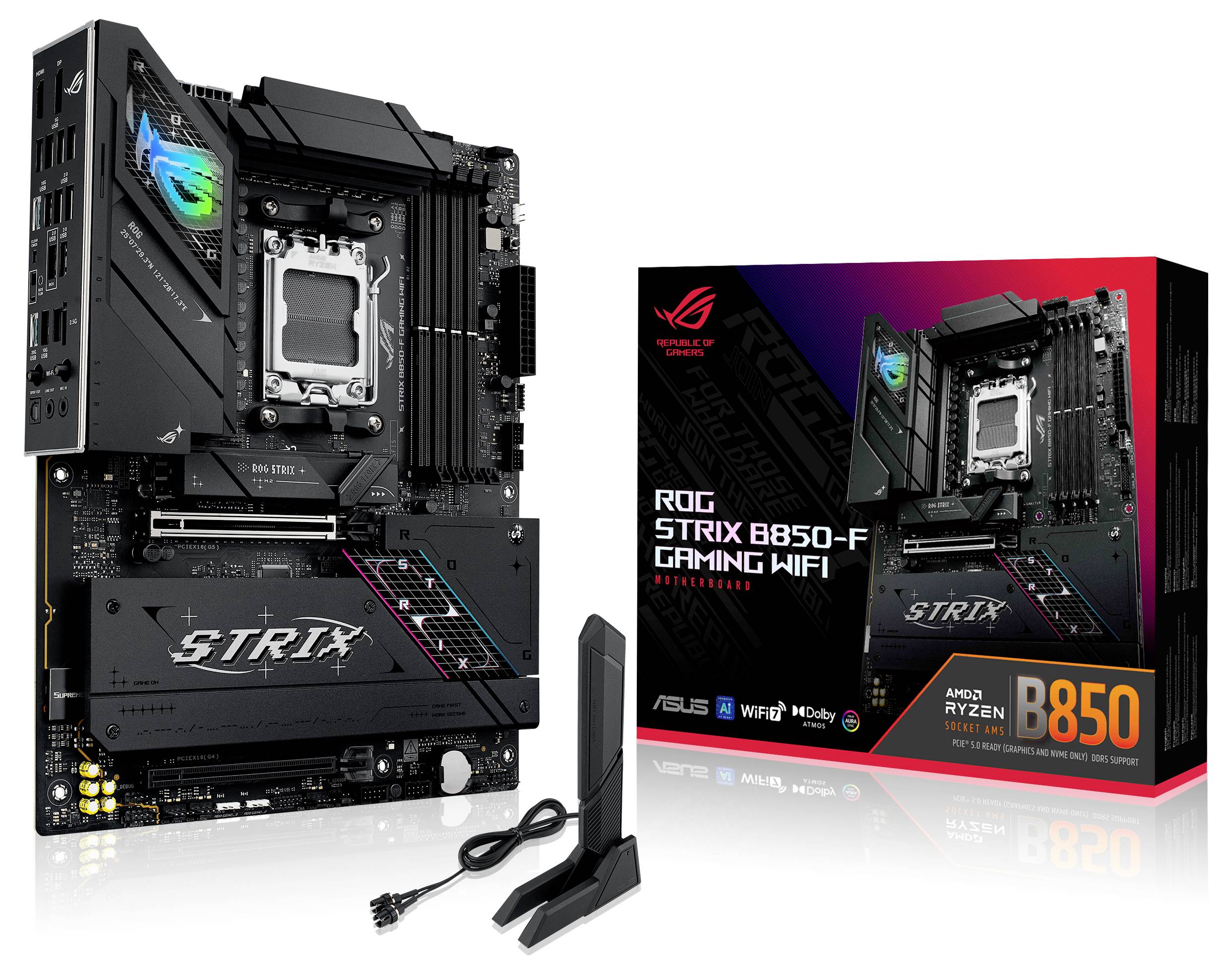 Asus ROG STRIX B850-F Mainboard Formfaktor (Details) ATX Mainboard-Chipsatz AMD® B850