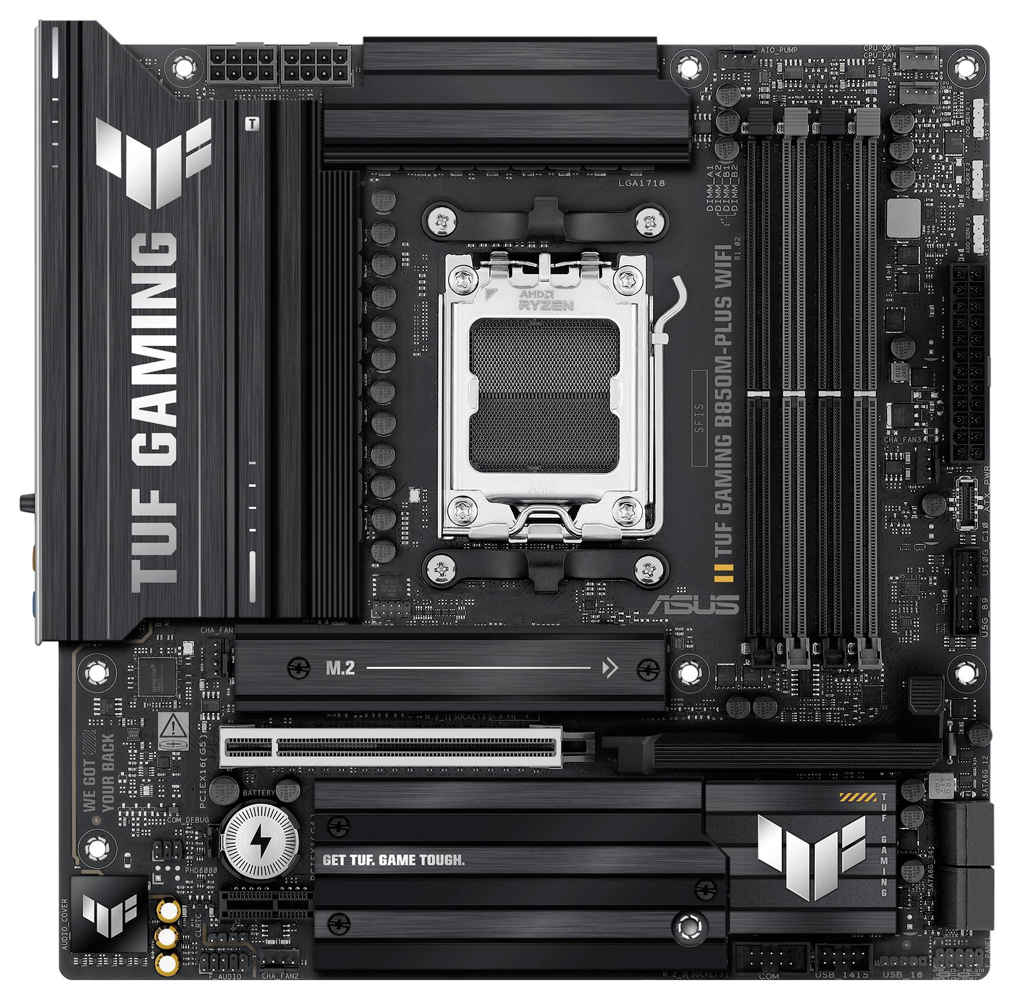 Asus TUF B850M-PLUS Mainboard Formfaktor (Details) Micro-ATX Mainboard-Chipsatz AMD® B850