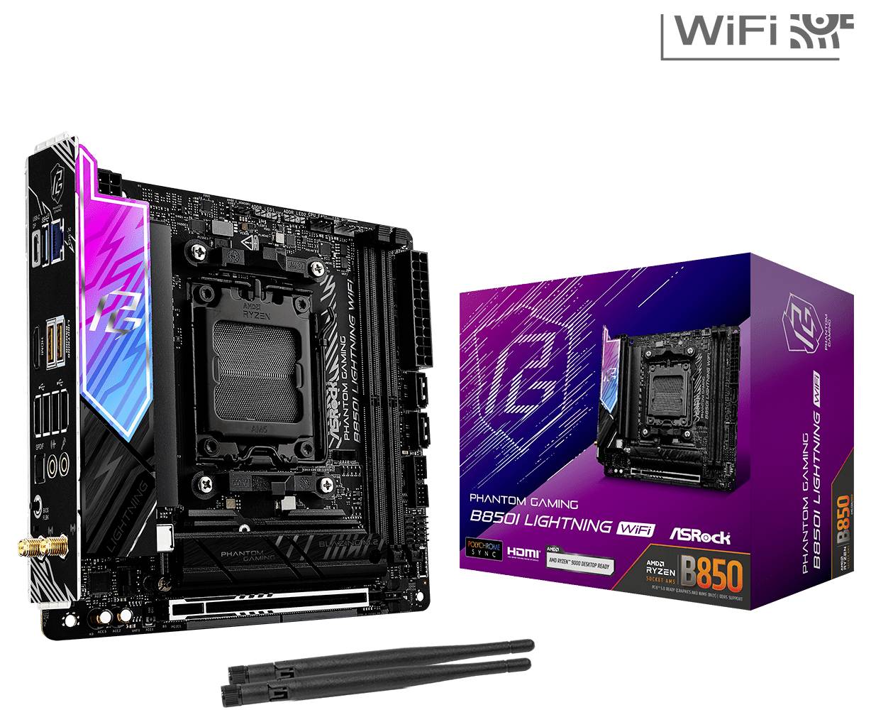 ASRock B850I Mainboard Sockel (PC) AMD® AM5 Formfaktor (Details) Mini-ITX Mainboard-Chipsatz AMD® B850