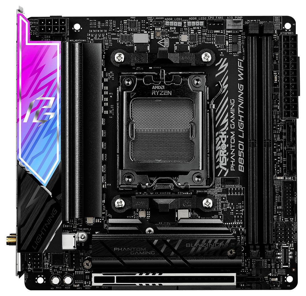 ASRock B850I Mainboard Sockel (PC) AMD® AM5 Formfaktor (Details) Mini-ITX Mainboard-Chipsatz AMD® B850