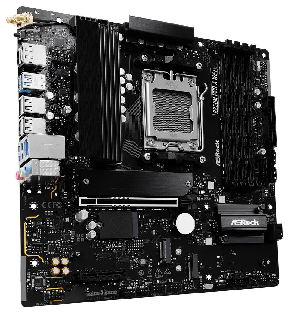 ASRock B850M Pro-A Mainboard Sockel (PC) AMD® AM5 Formfaktor (Details) Micro-ATX Mainboard-Chipsatz AMD® B850