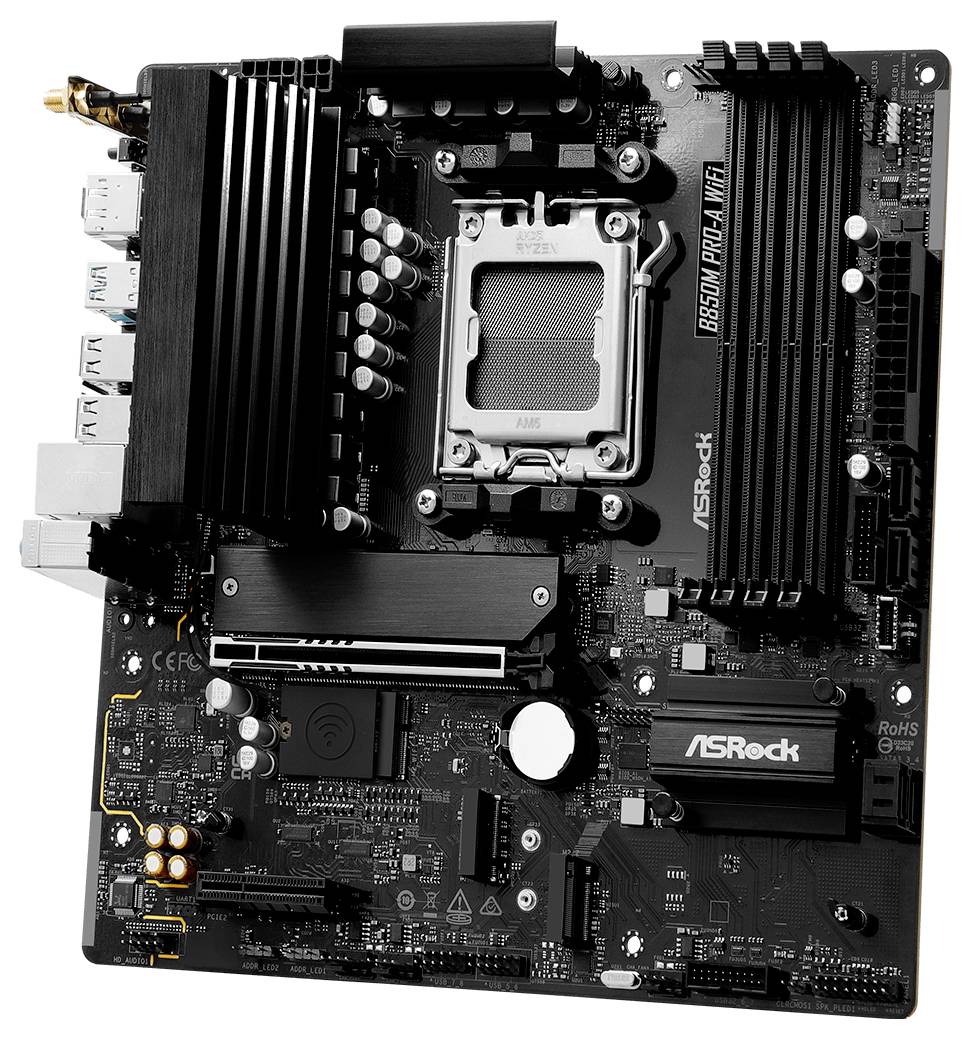 ASRock B850M Pro-A Mainboard Sockel (PC) AMD® AM5 Formfaktor (Details) Micro-ATX Mainboard-Chipsatz AMD® B850