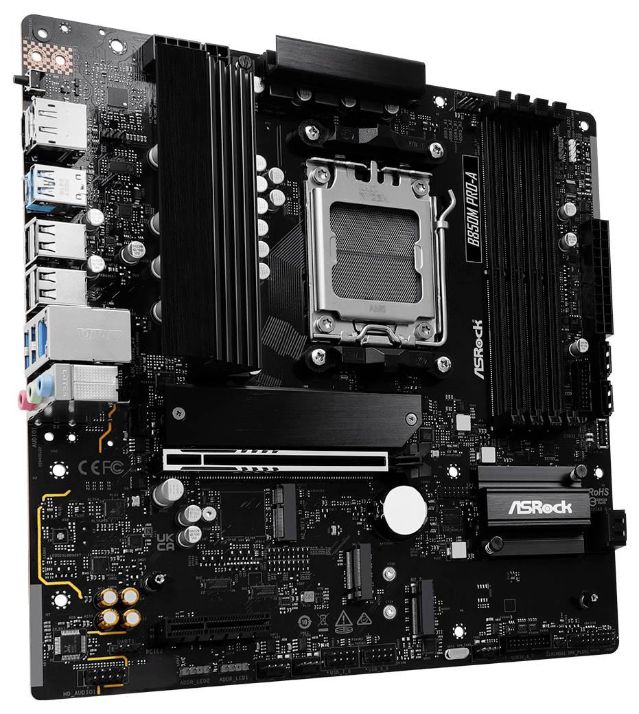 ASRock B850M Pro-A Mainboard Sockel (PC) AMD® AM5 Formfaktor (Details) Micro-ATX Mainboard-Chipsatz AMD® B850
