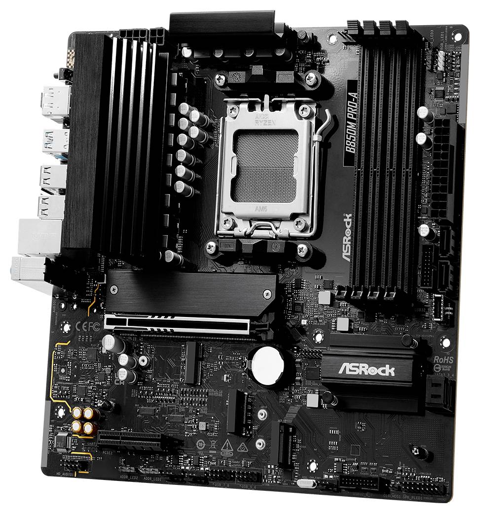 ASRock B850M Pro-A Mainboard Sockel (PC) AMD® AM5 Formfaktor (Details) Micro-ATX Mainboard-Chipsatz AMD® B850