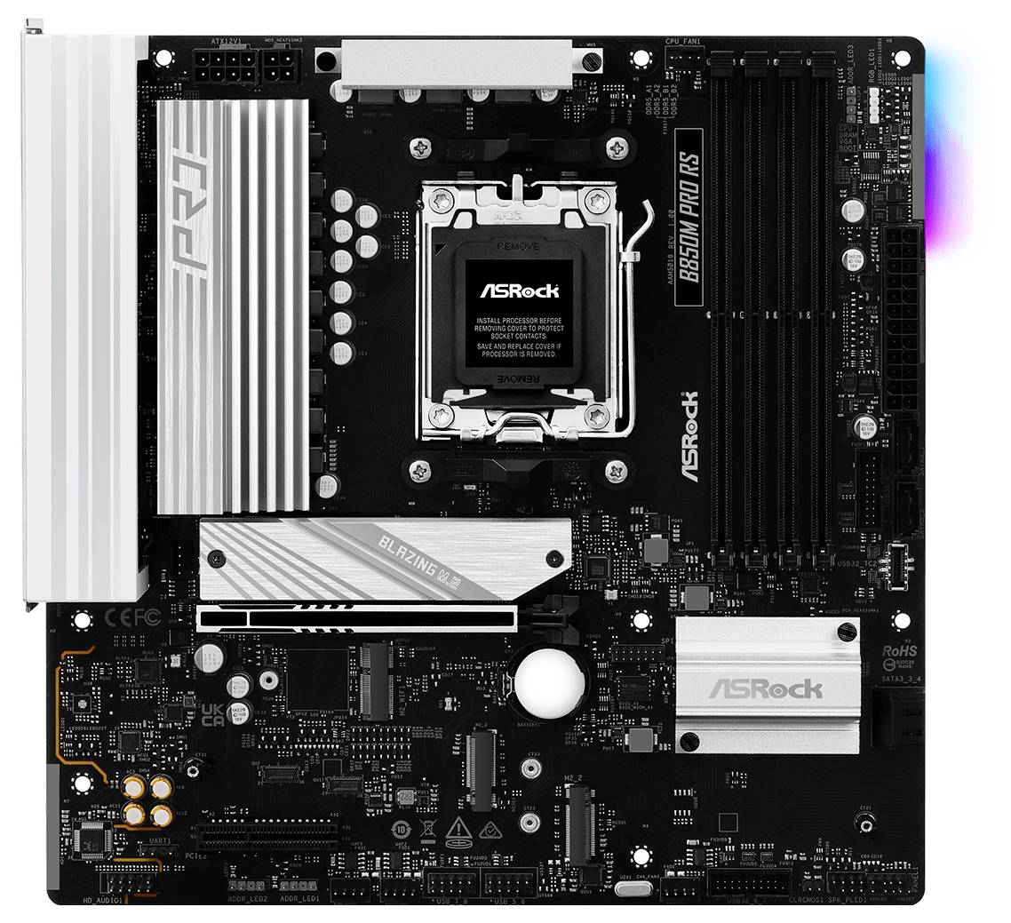 ASRock B850M Pro RS Mainboard Sockel (PC) AMD® AM5 Formfaktor (Details) Micro-ATX Mainboard-Chipsatz AMD® B850