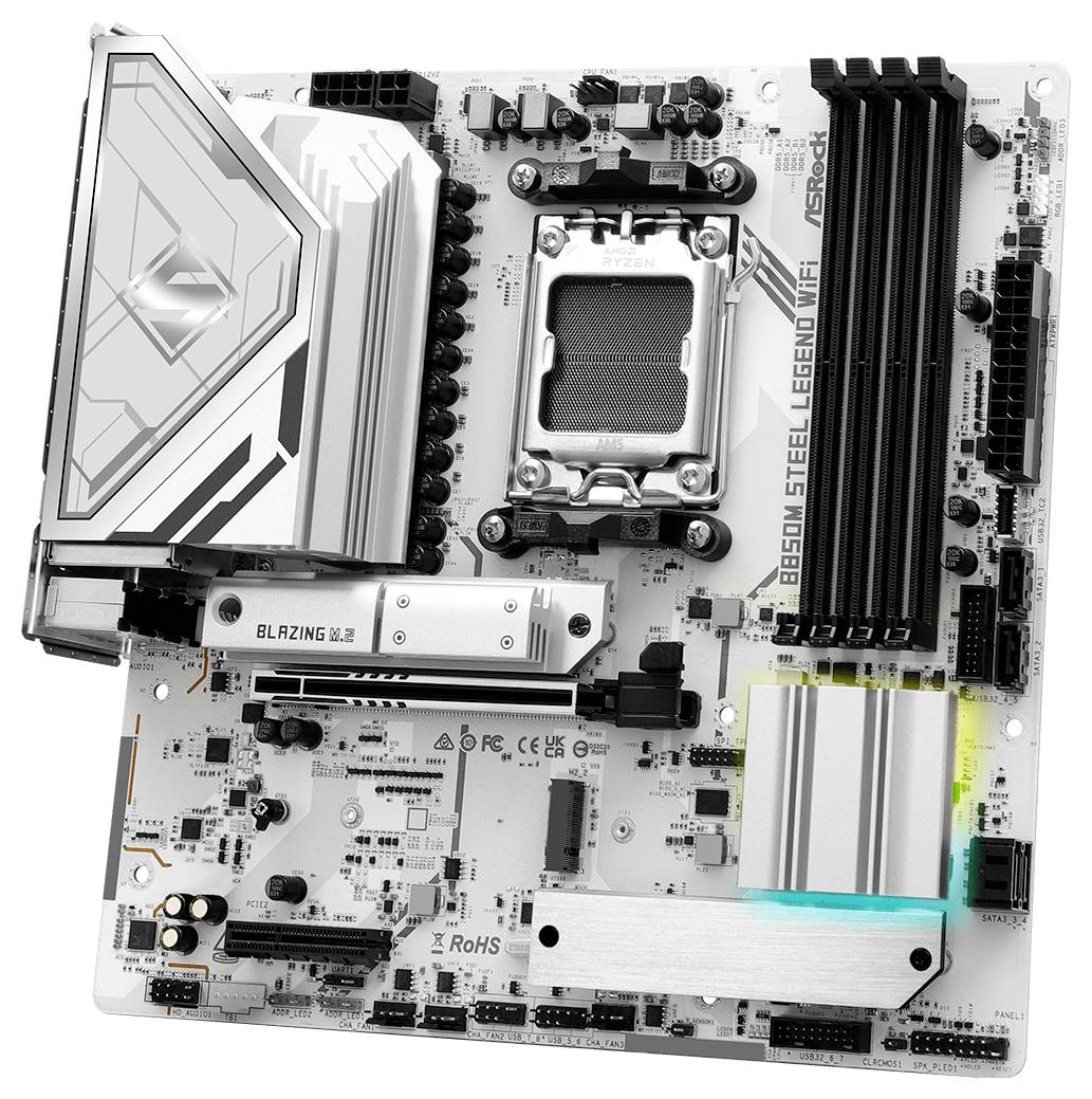 ASRock B850M Steel Legend Mainboard Sockel (PC) AMD® AM5 Formfaktor (Details) Micro-ATX Mainboard-Chipsatz AMD® B850