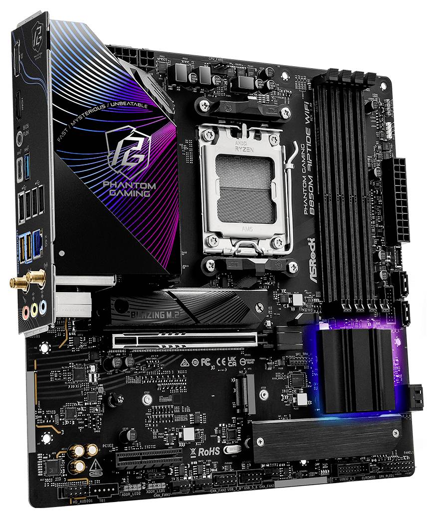 ASRock B850M Riptide Mainboard Sockel (PC) AMD® AM5 Formfaktor (Details) Micro-ATX Mainboard-Chipsatz AMD® B850