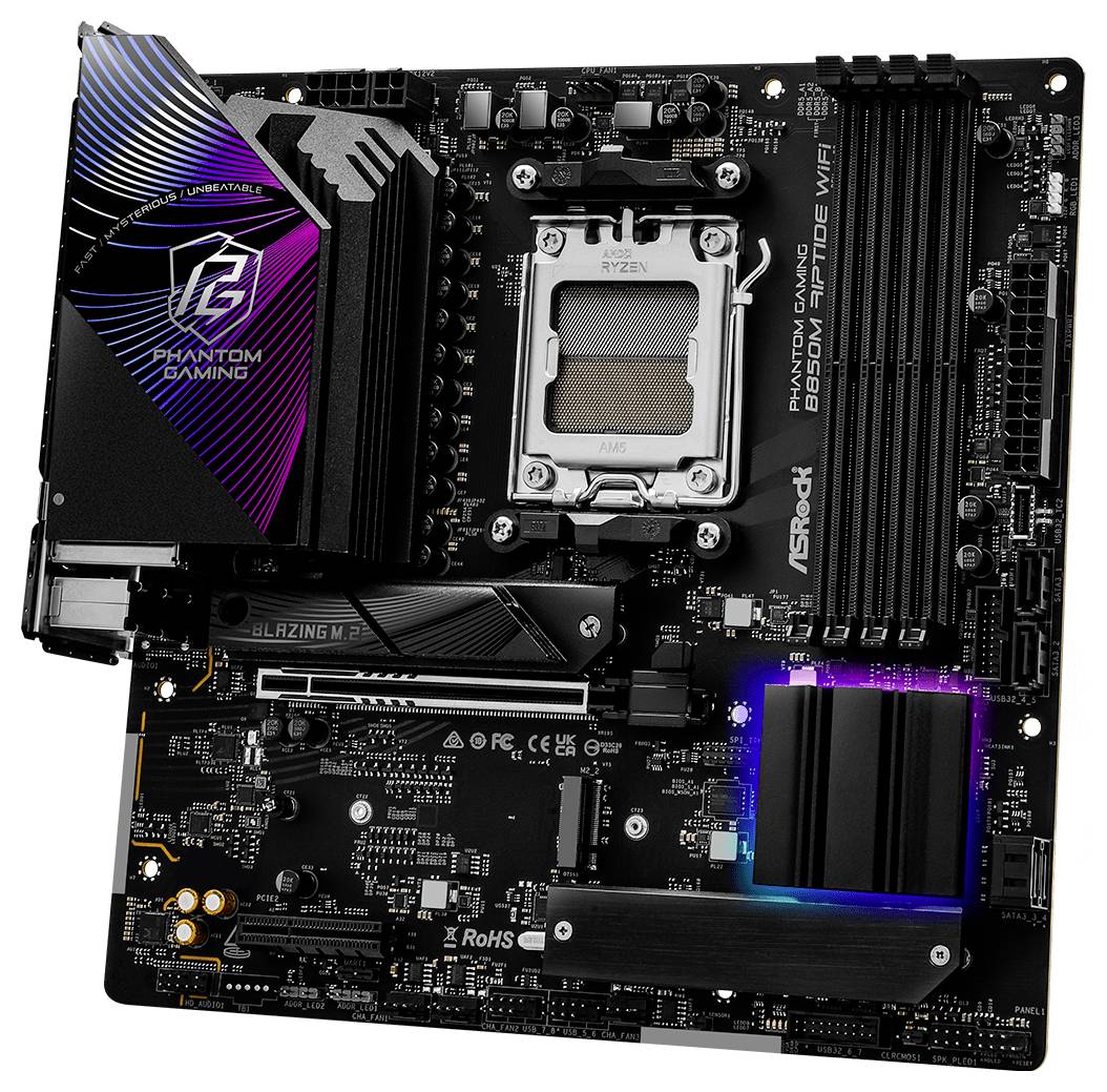ASRock B850M Riptide Mainboard Sockel (PC) AMD® AM5 Formfaktor (Details) Micro-ATX Mainboard-Chipsatz AMD® B850