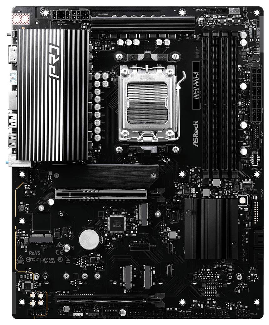 ASRock B850 Pro-A Mainboard Sockel (PC) AMD® AM5 Formfaktor (Details) ATX Mainboard-Chipsatz AMD® B850