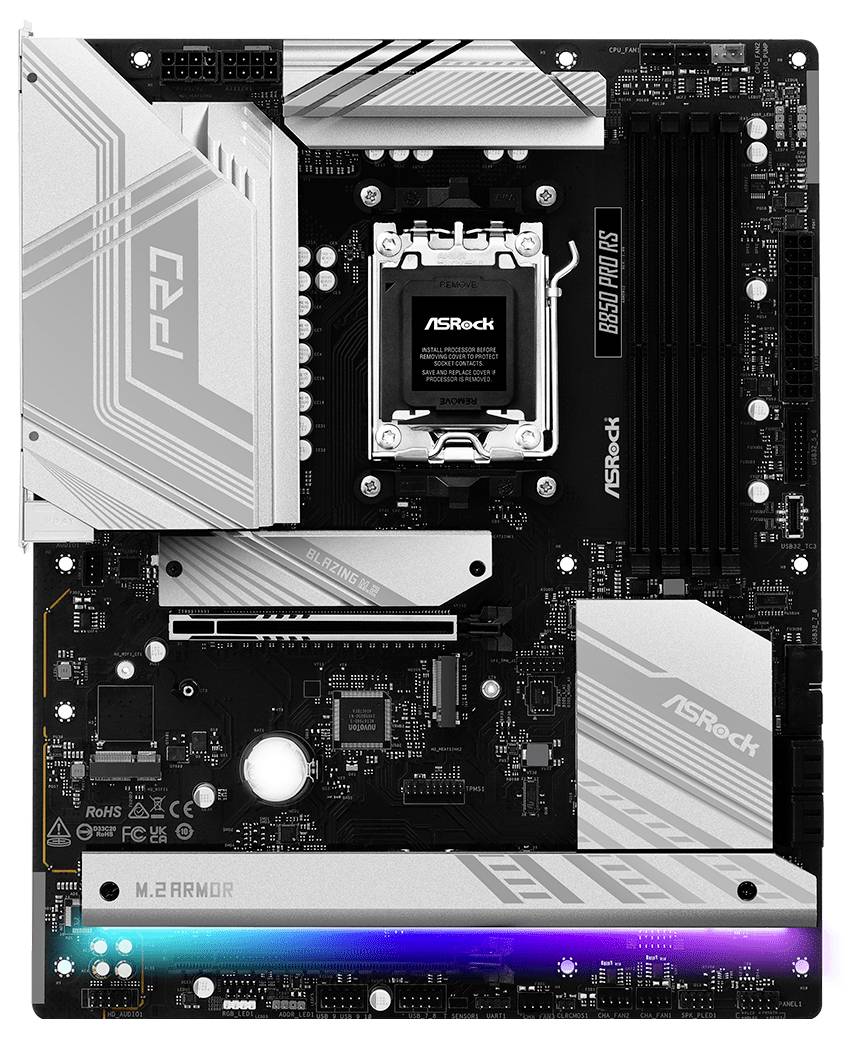ASRock B850 Pro RS Mainboard Sockel (PC) AMD® AM5 Formfaktor (Details) ATX Mainboard-Chipsatz AMD® B850