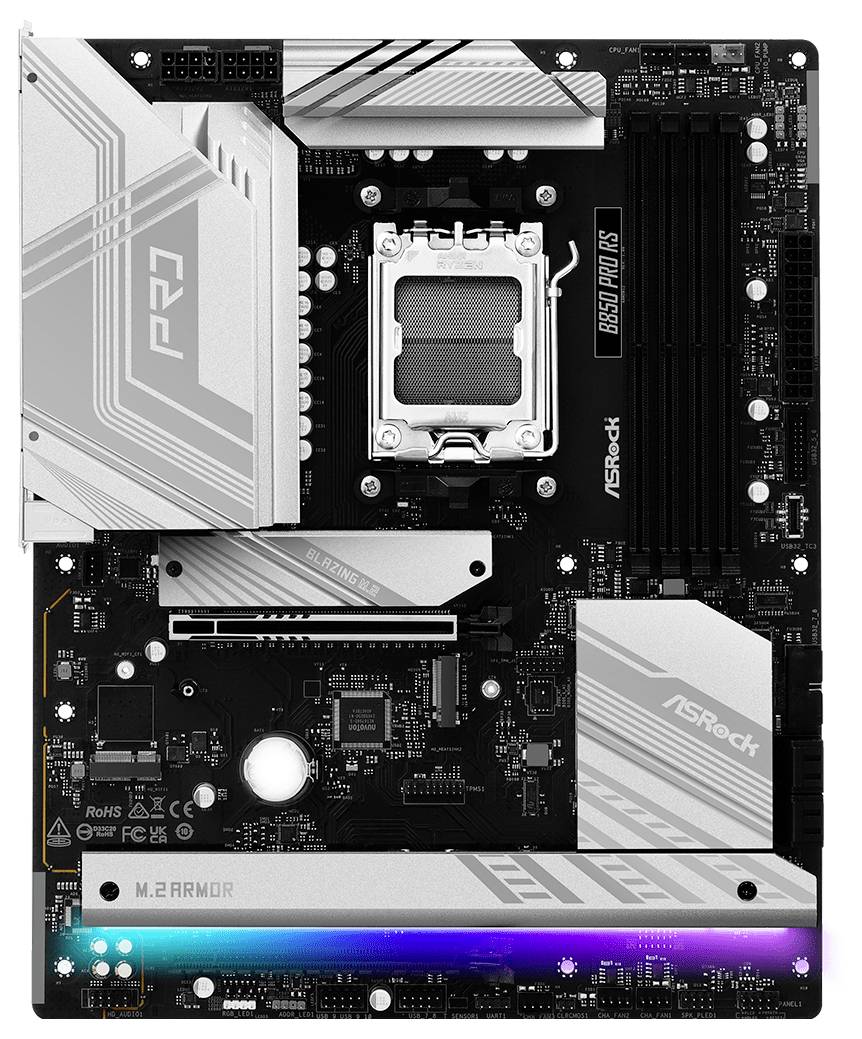 ASRock B850 Pro RS Mainboard Sockel (PC) AMD® AM5 Formfaktor (Details) ATX Mainboard-Chipsatz AMD® B850