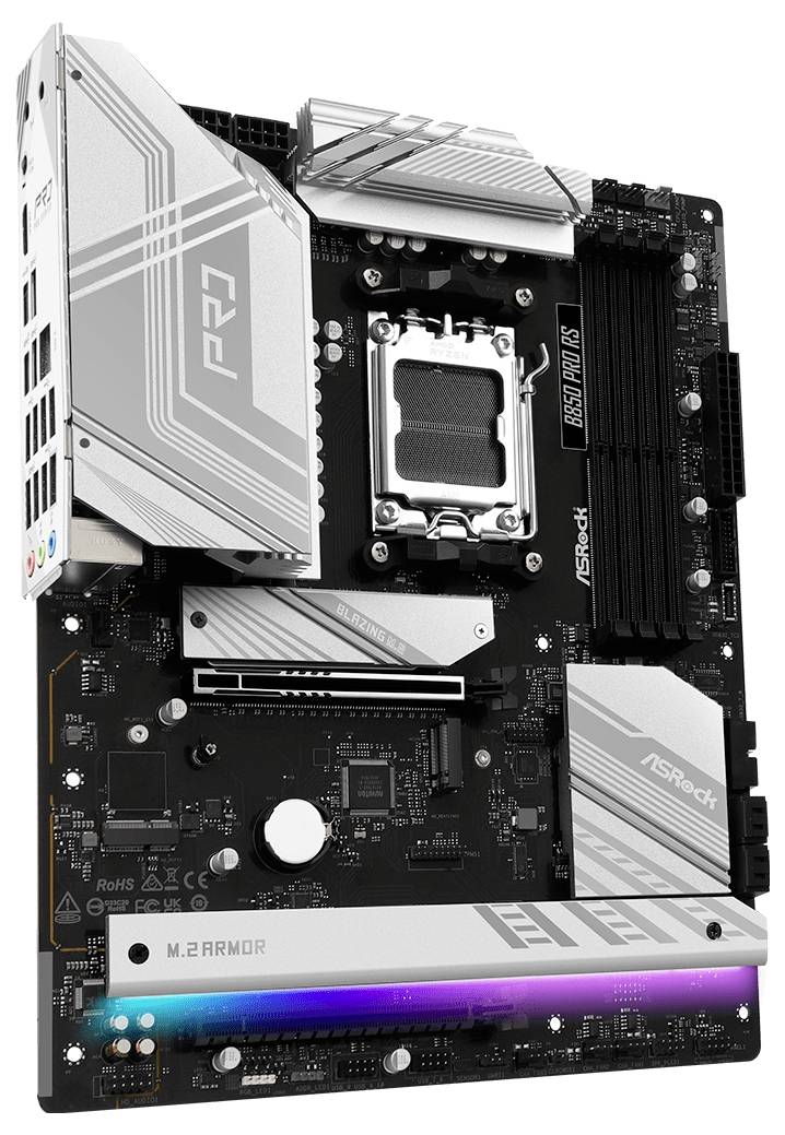 ASRock B850 Pro RS Mainboard Sockel (PC) AMD® AM5 Formfaktor (Details) ATX Mainboard-Chipsatz AMD® B850