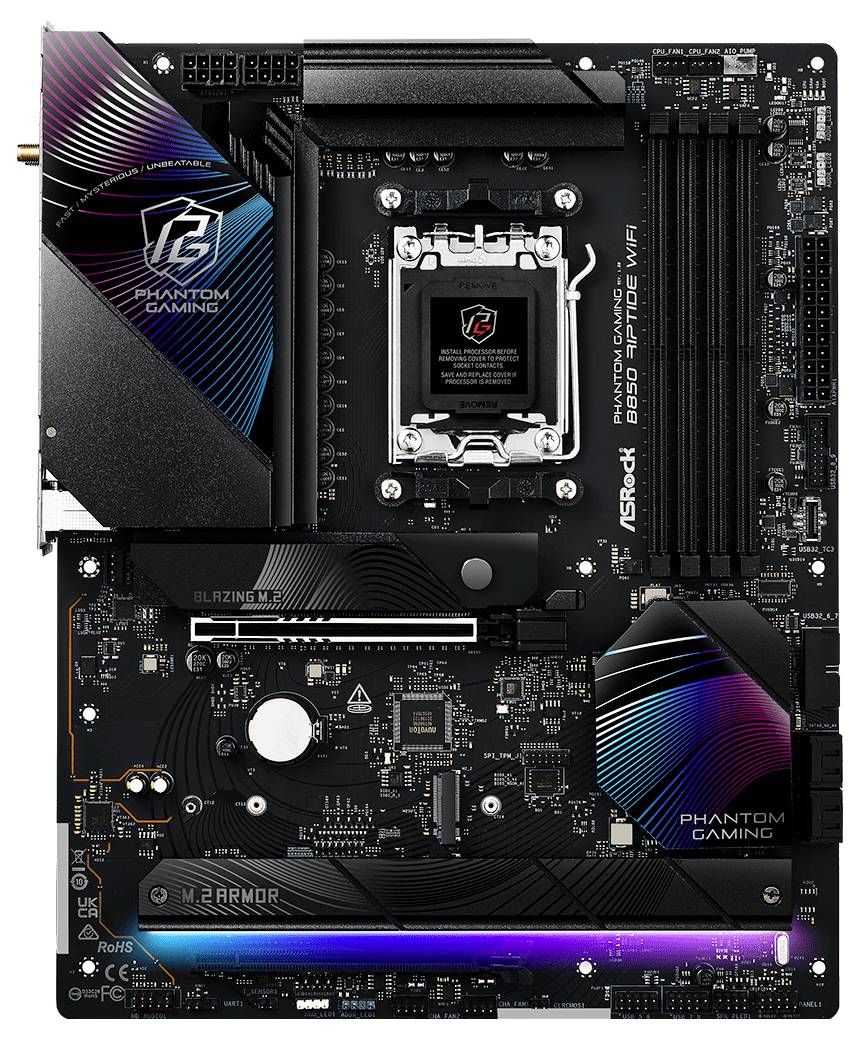 ASRock B850 Riptide Mainboard Sockel (PC) AMD® AM5 Formfaktor (Details) ATX Mainboard-Chipsatz AMD® B850