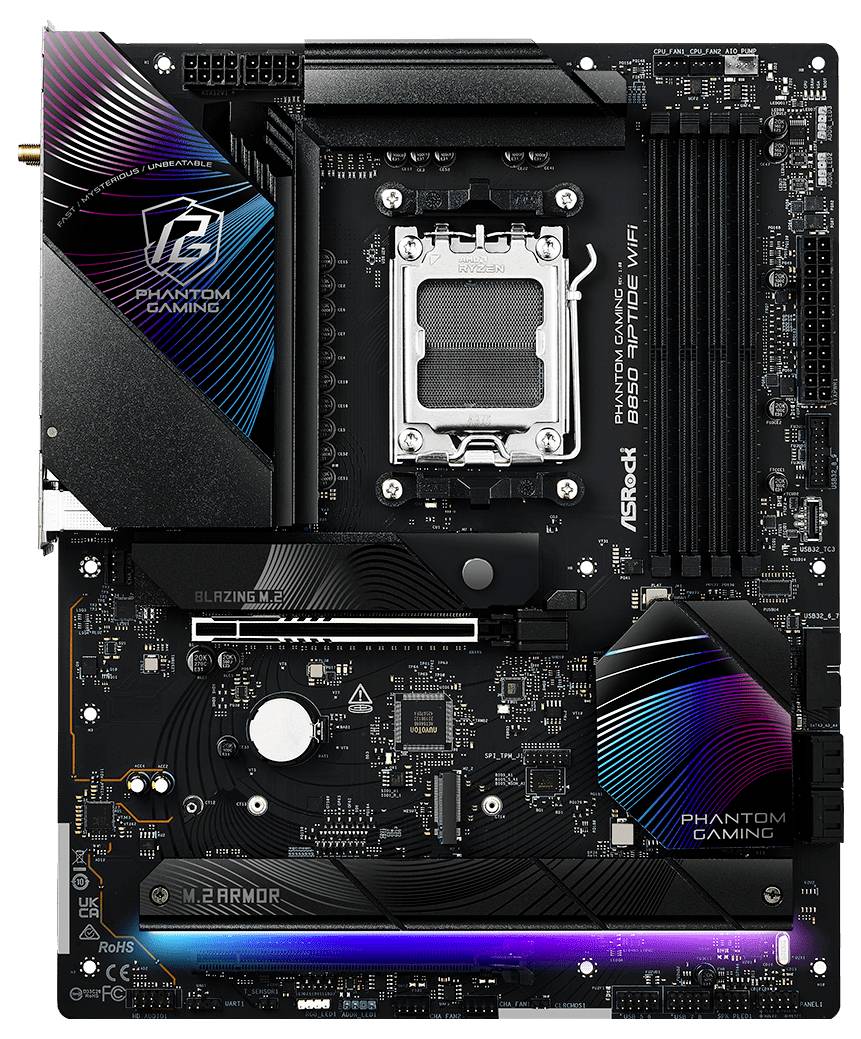 ASRock B850 Riptide Mainboard Sockel (PC) AMD® AM5 Formfaktor (Details) ATX Mainboard-Chipsatz AMD® B850