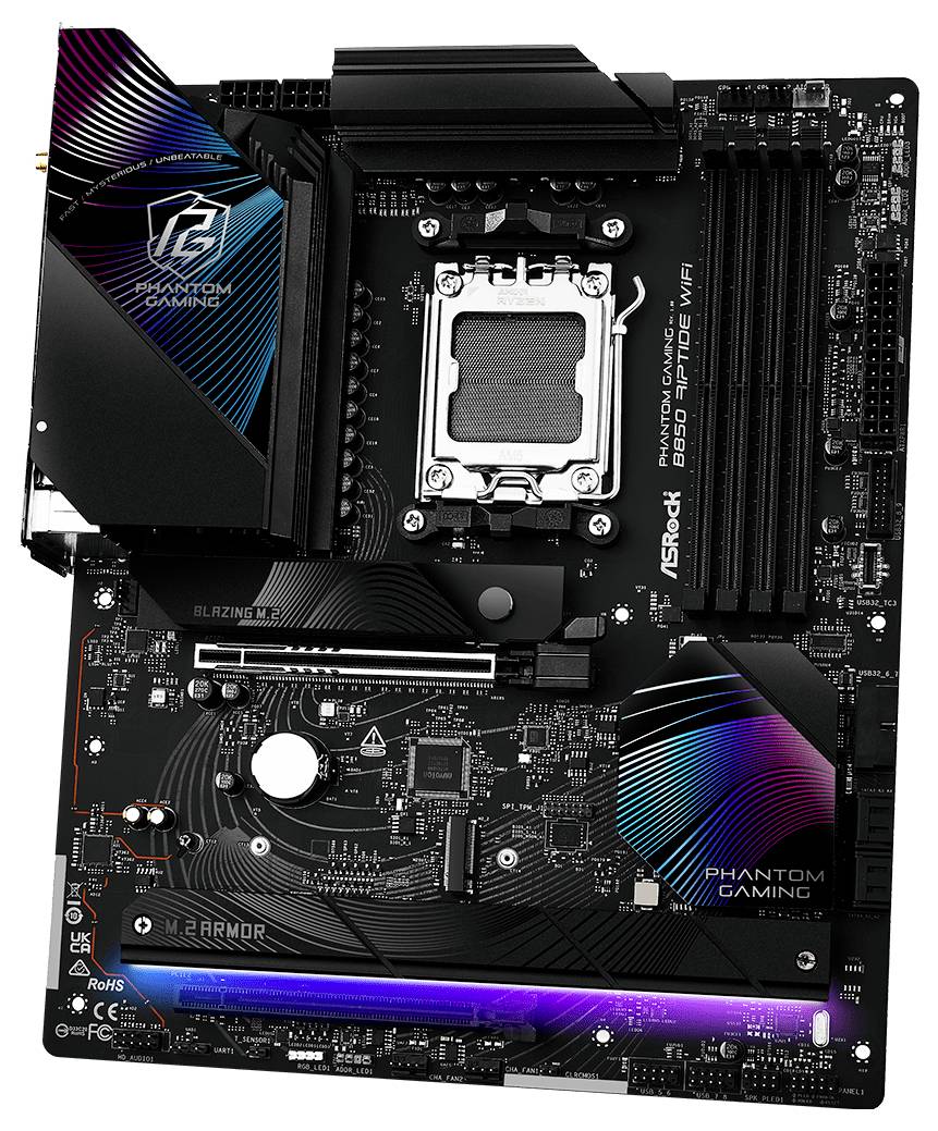 ASRock B850 Riptide Mainboard Sockel (PC) AMD® AM5 Formfaktor (Details) ATX Mainboard-Chipsatz AMD® B850