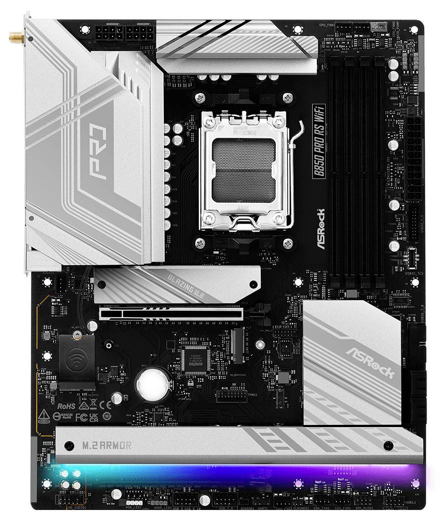 ASRock B850 Pro RS Mainboard Sockel (PC) AMD® AM5 Formfaktor (Details) ATX Mainboard-Chipsatz AMD® B850