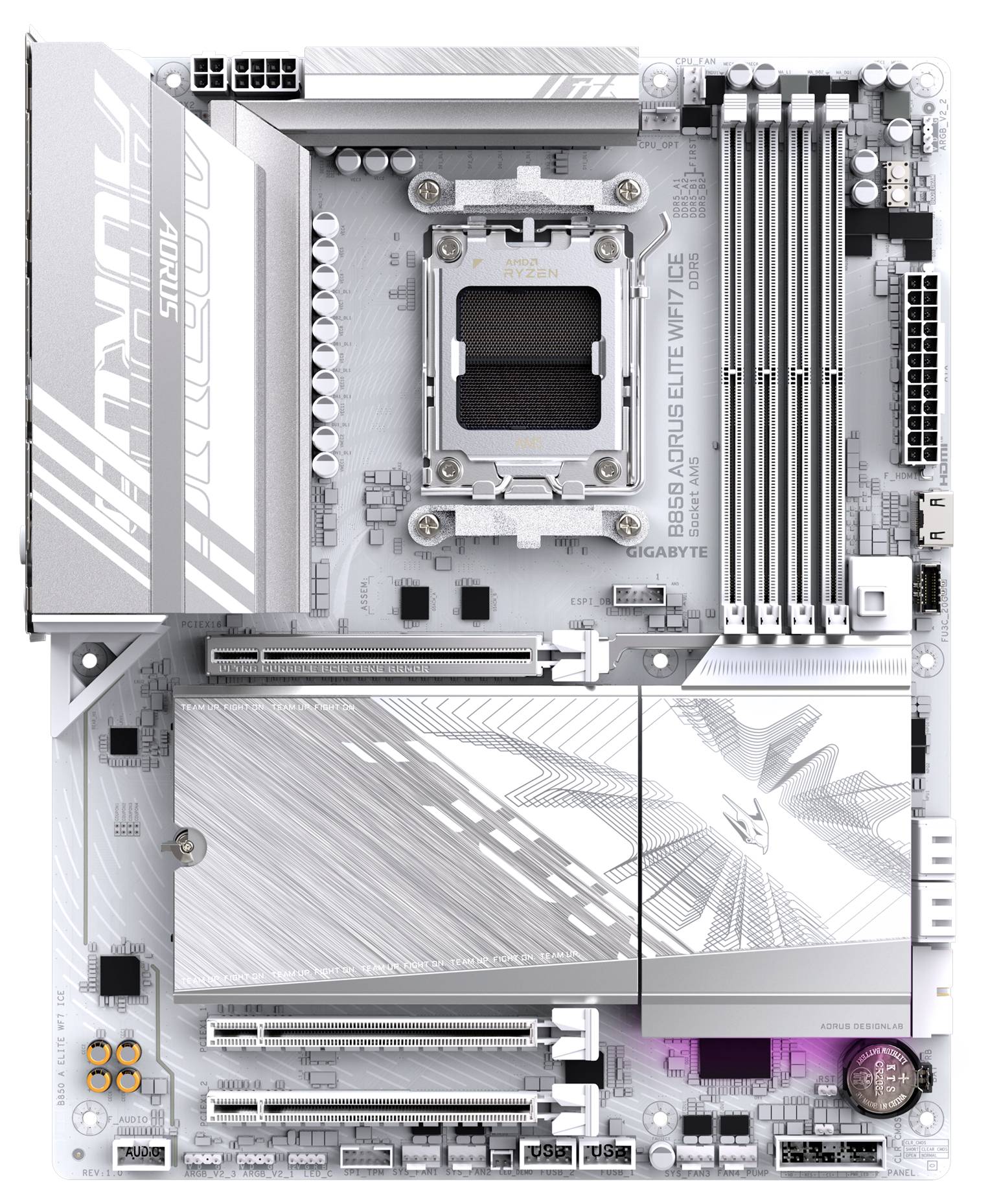 Gigabyte B850A ELITE WF7 ICE Mainboard Sockel (PC) AMD® AM5 Formfaktor (Details) ATX Mainboard-Chipsatz AMD® B850