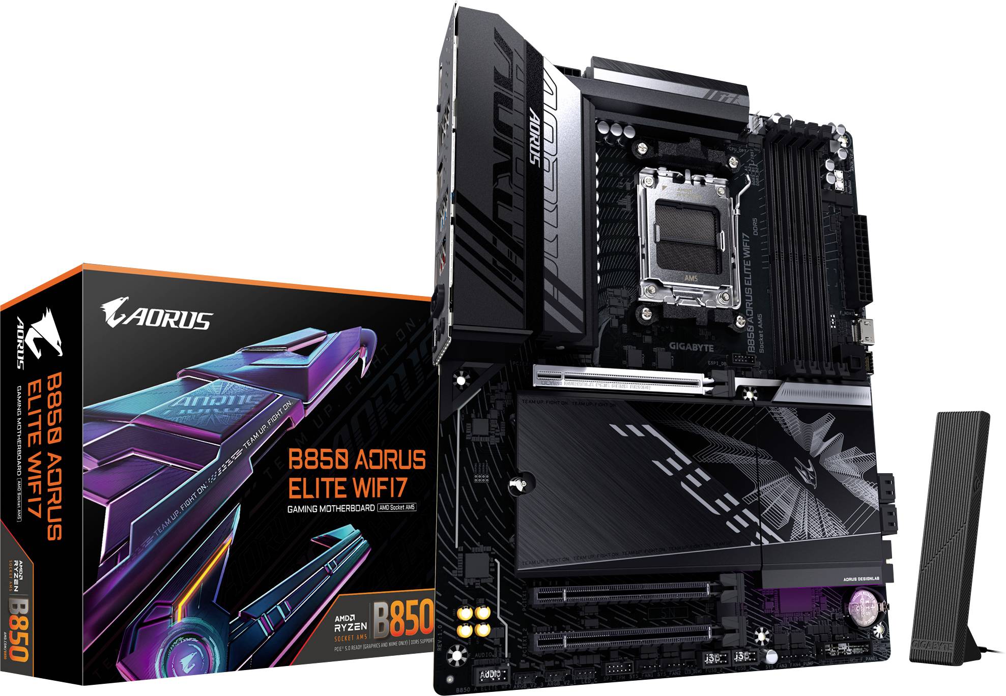 Gigabyte B850A ELITE WF7 Mainboard Sockel (PC) AMD® AM5 Formfaktor (Details) ATX Mainboard-Chipsatz AMD® B850