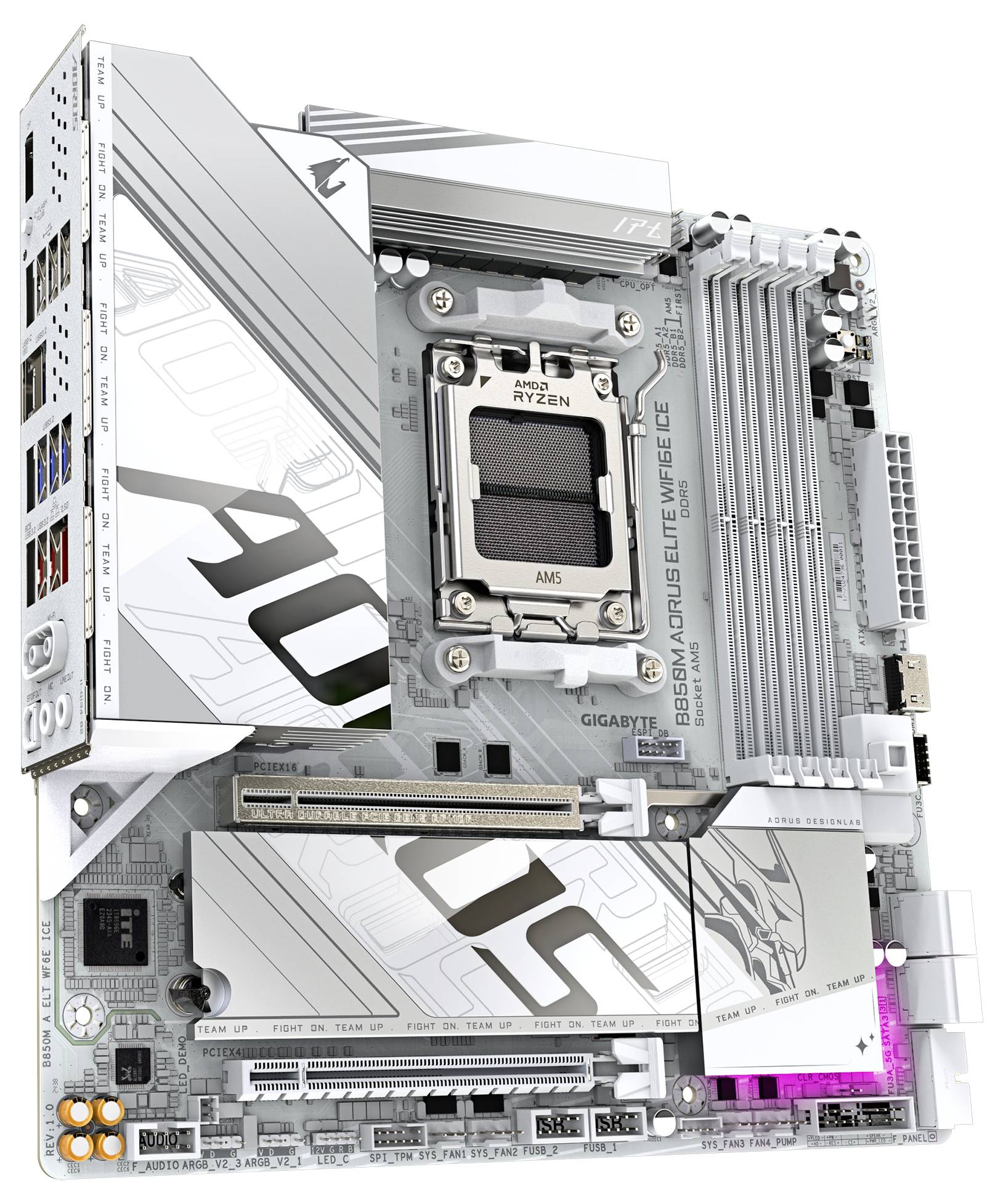 Gigabyte B850M A ELT WF6E ICE Mainboard Sockel (PC) AMD® AM5 Formfaktor (Details) Micro-ATX Mainboard-Chipsatz AMD® B850