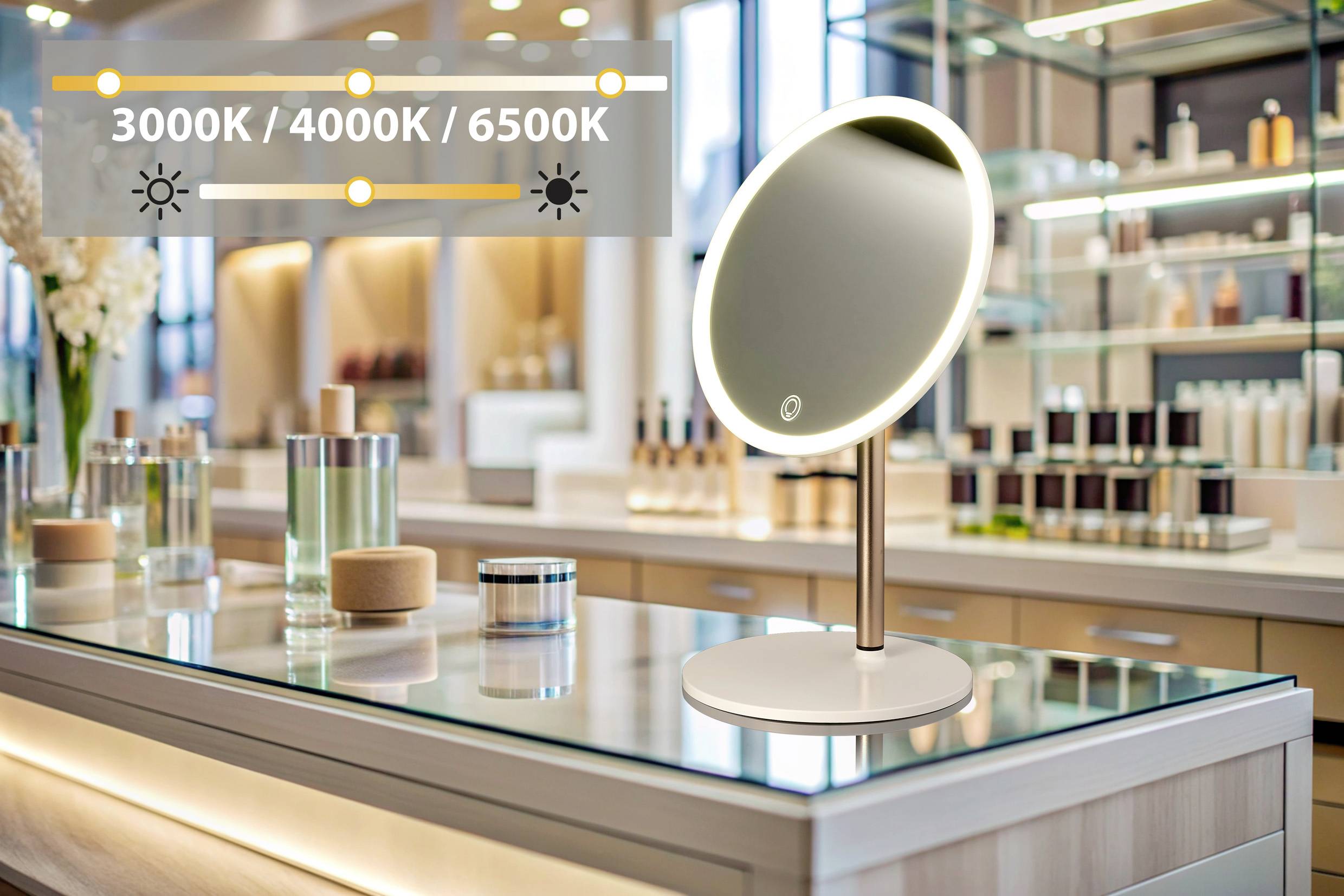 Sygonix SY-6739686 Spiegelleuchte 4W Warmweiß bis Kaltweiß Weiß