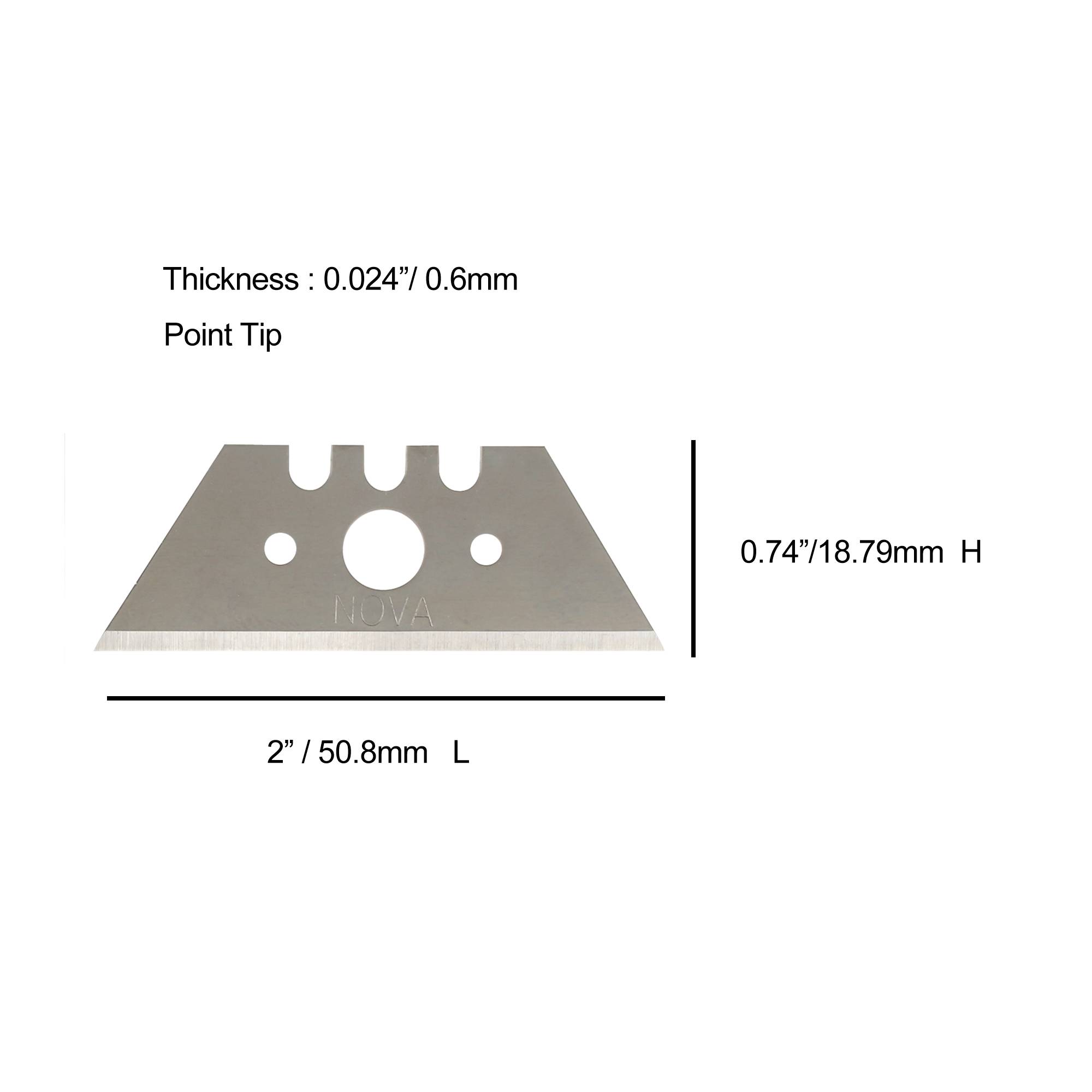 PHC Cuttermesser-Ersatzklinge 50.9mm Metallic-Grau (glänzend) 100St.