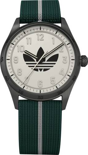 Adidas Quarz Armbanduhr AOSY23042 Schwarz Gehäusematerial=Stahl Material (Armband)=Stoff